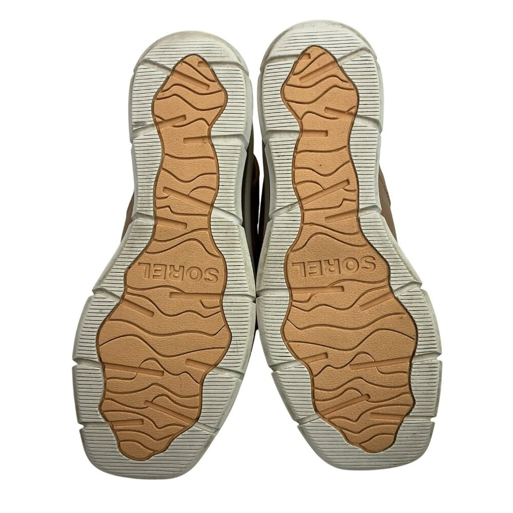 Sorel Joanie lll Slingback Wedge Leather Platform Sandals Womens 7.5 Beige - Picture 9 of 13